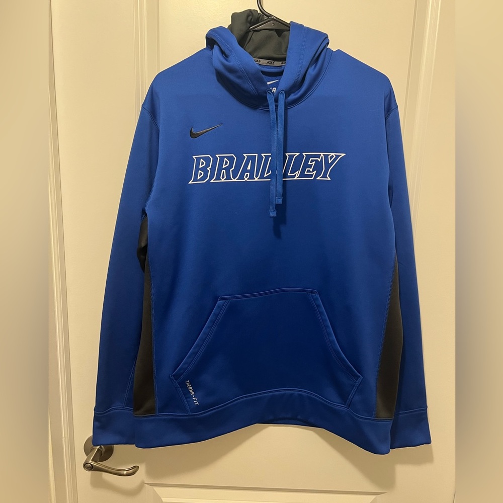 Nike Therma Fit Mens  Blue Large Hoodie Sweatshirt Gym Running Training Casual